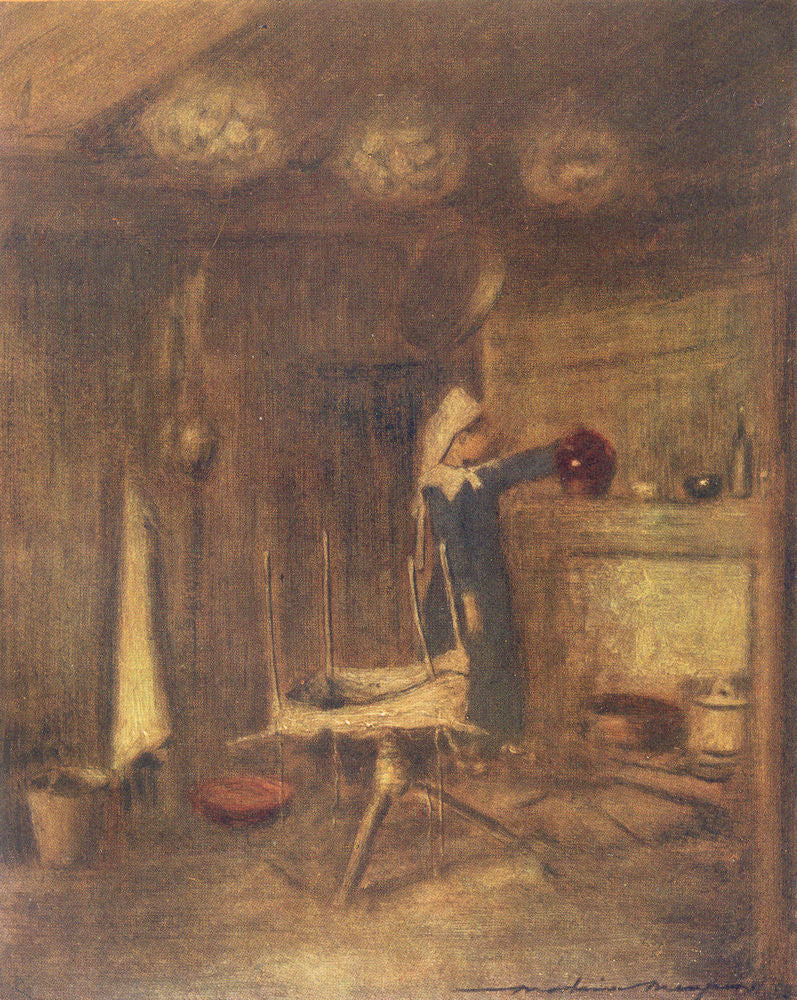 MORBIHAN BRITTANY BRETAGNE. A cottage home 1905 old antique print picture